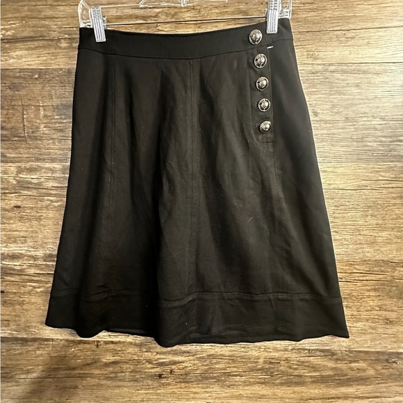White House Black Market Silver Embellished A-Line Skirt - Picture 1 of 8